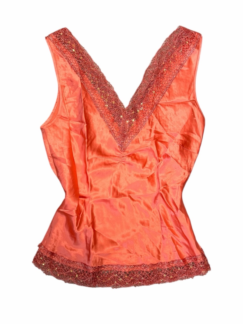 Vintage Cache Silk Lace Sequin Blouse Size M